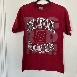 Oklahoma University Sooners Vintage 90s Graphic T-Shirt Red Medium